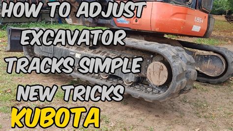 kubota excavator tracks|kubota excavator track adjustment.